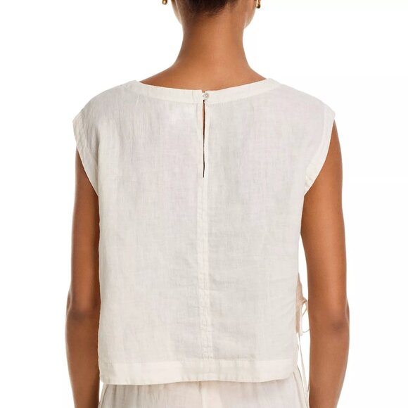 198$ Velvet by Graham & Spencer Tavia Side Tie Top Sleeveless Size XL White - Picture 2 of 5